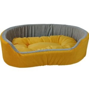 Simple Dog Bed - Yellow Gray