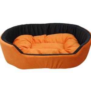 Simple Dog Bed - Orange Black